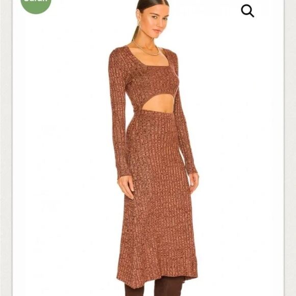 NWT AFRM Skye cut out sweater dress - size LARGE - Picture 3 of 5